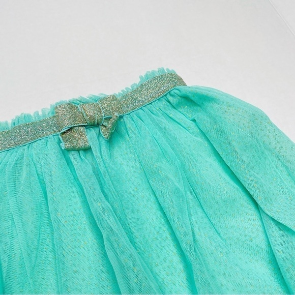 Cat & Jack Tutu Skirt Mint & Gold Dot Gold Bow - Picture 5 of 5